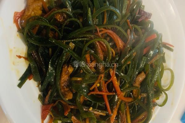 海带胡萝卜炒肉的做法图解10