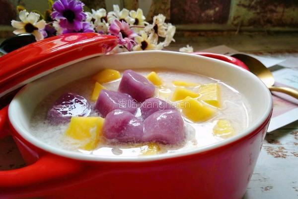 芒果紫薯奶香芋圆的做法图解14