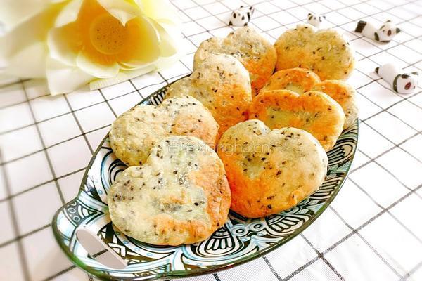 黑芝麻心形煎饼的做法图解16