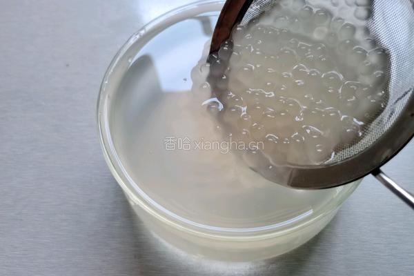 红心火龙果西米露的做法图解8