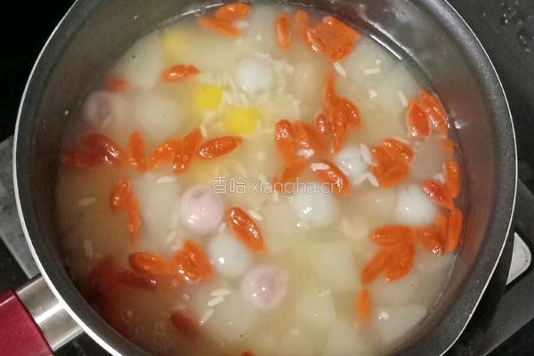 雪梨酒酿圆子的做法图解9