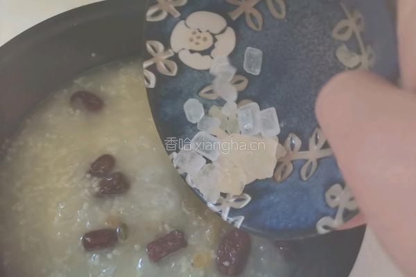 红枣银耳小米粥的做法图解7