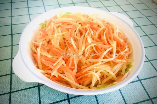 醋溜土豆胡萝卜丝的做法图解6