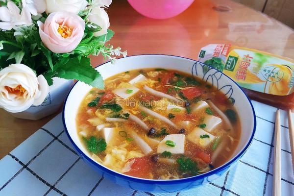 西红柿豆腐菌菇汤的做法图解17