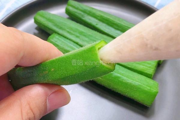 秋葵酿虾虾的做法图解7