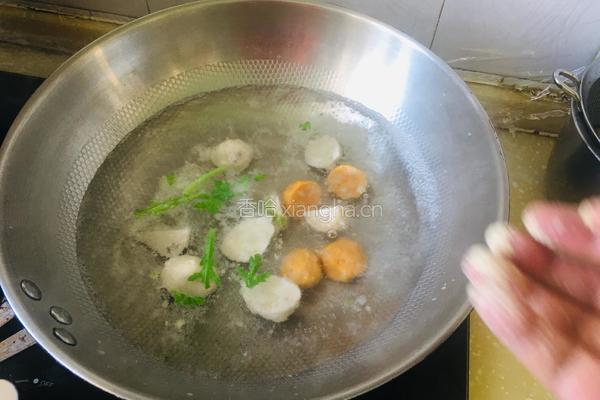 海菜鱼丸汤的做法图解1