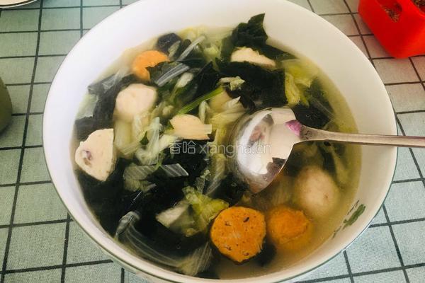 海菜鱼丸汤的做法图解6