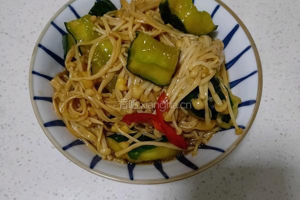 凉拌金针菇黄瓜的做法图解11
