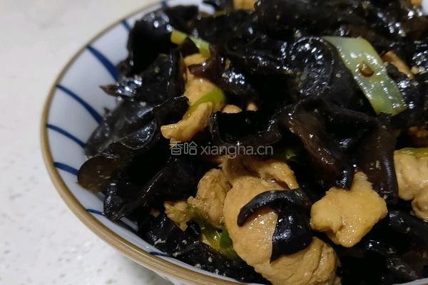黑木耳炒肉的做法图解6