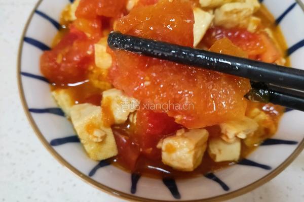 番茄炒豆腐的做法图解6