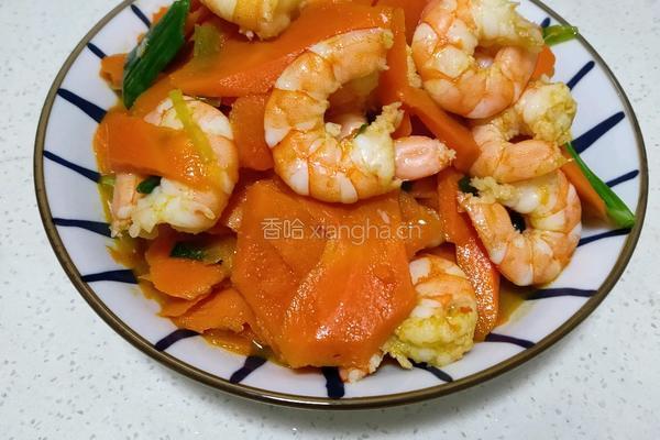 胡萝卜炒虾仁的做法图解8