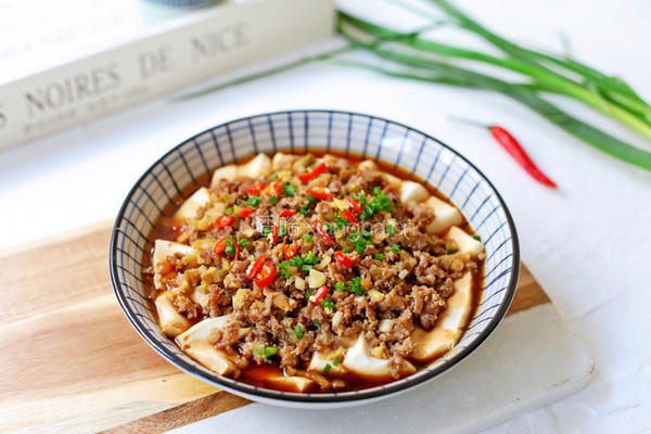 榨菜肉末蒸豆腐的做法图解15