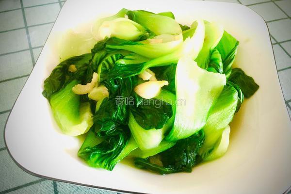 清炒油菜的做法图解5
