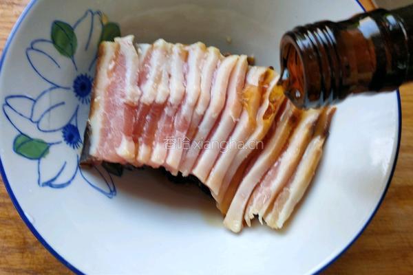 咸肉蒸卤豆腐的做法图解4