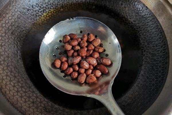 菠菜拌花生米的做法图解3