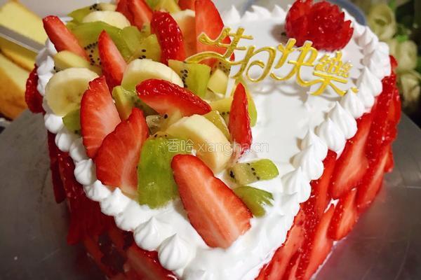 爱心草莓生日蛋糕的做法图解16