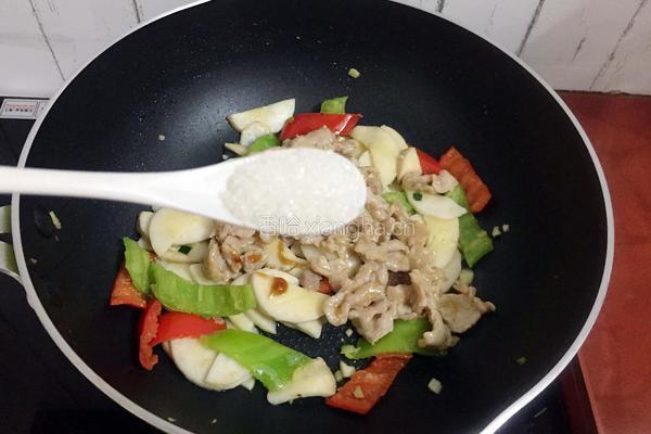 杏鲍菇炒肉片的做法图解14