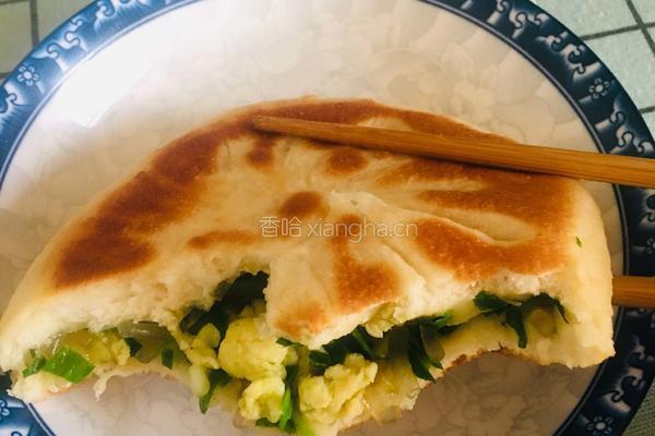 韭菜鸡蛋发面馅饼的做法图解7