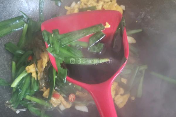 韭菜鸡蛋炒粉丝的做法图解13