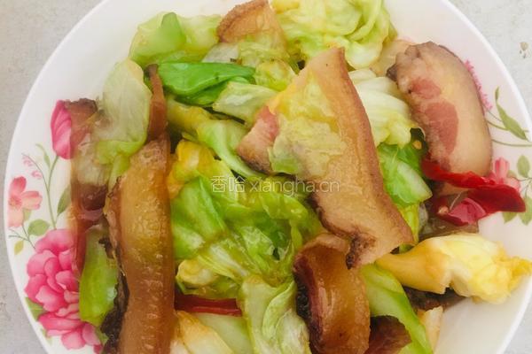 莲花菜炒腊猪脸的做法图解7
