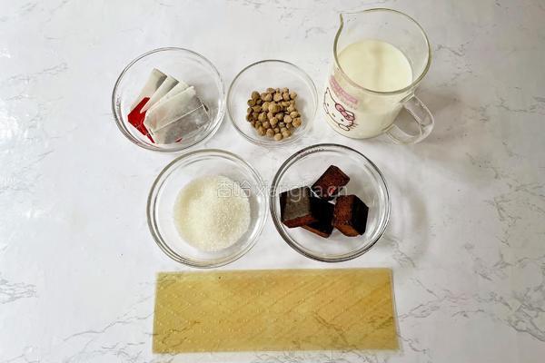 珍珠奶茶冻的做法图解1