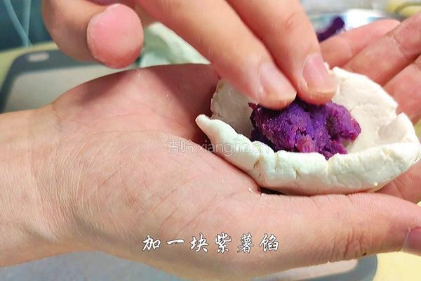 紫薯馅的糯米饼的做法图解12
