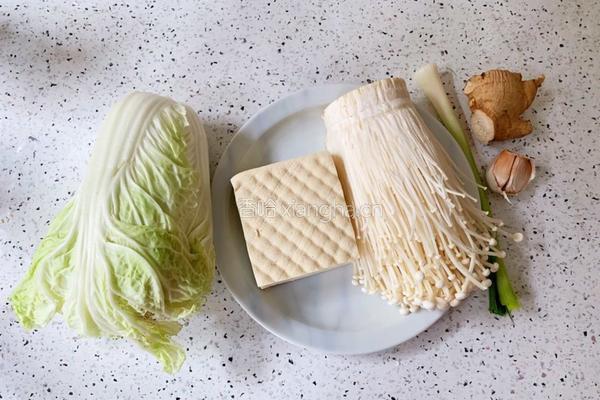 白菜豆腐煲的做法图解1
