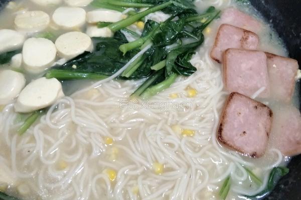 玉米豆腐汤面的做法图解8