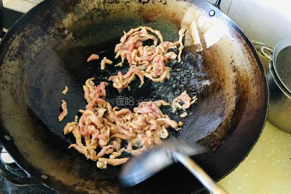 蒜苔豆干炒肉丝的做法图解3