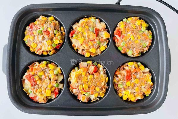 【减脂推荐】爆好吃的蟹肉玉米全麦饼的做法图解4