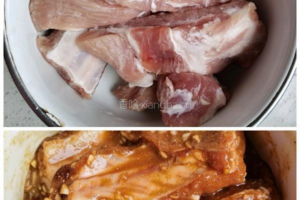 蒜香烤排骨的做法图解1