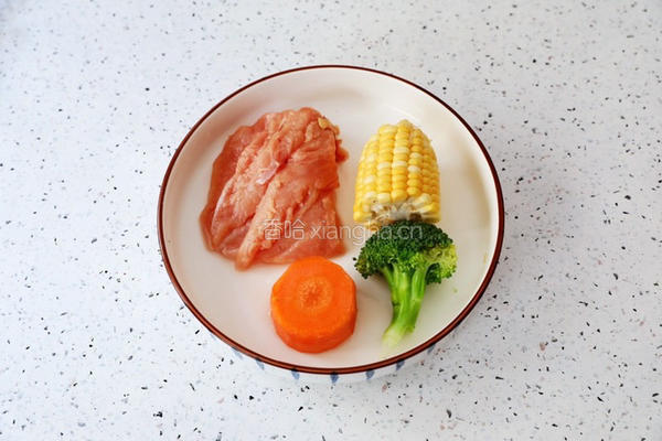 时蔬鸡肉饼的做法图解1