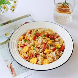 鸡蛋火腿炒饭的做法[图]