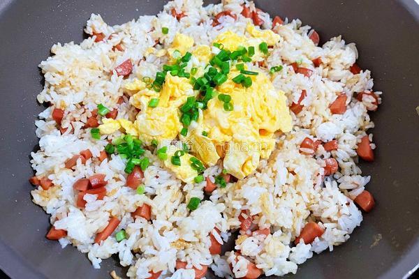 鸡蛋火腿炒饭的做法图解12