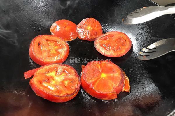 家常煎番茄的做法图解4