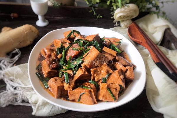 韭菜烧豆腐的做法图解14