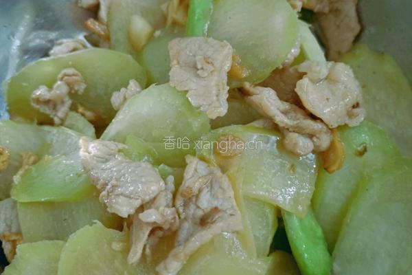 芥兰梗炒肉的做法图解5