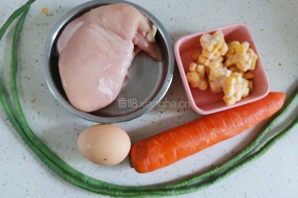 时蔬鸡肉饼（低卡减脂）的做法图解1