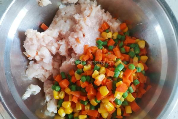 时蔬鸡肉饼（低卡减脂）的做法图解5