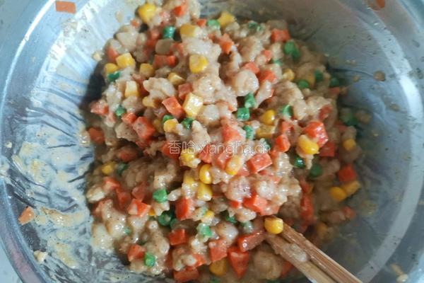 时蔬鸡肉饼（低卡减脂）的做法图解9