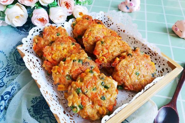时蔬鸡肉饼（低卡减脂）的做法图解15