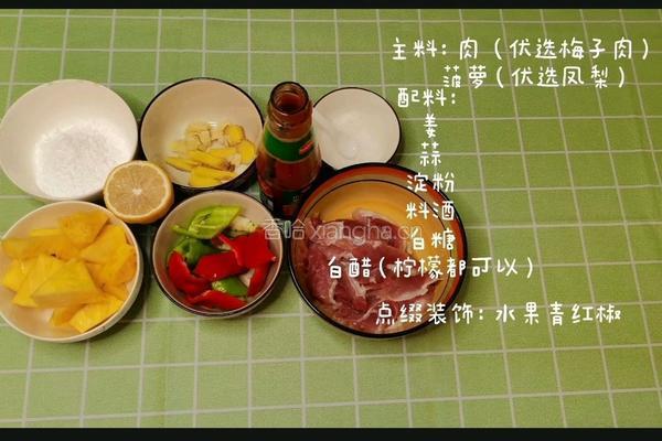 菠萝咕噜肉的做法图解1
