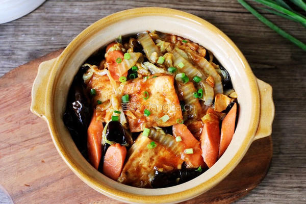 火腿白菜豆腐煲的做法图解20
