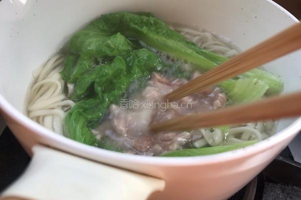 青菜肉丝面的做法图解10