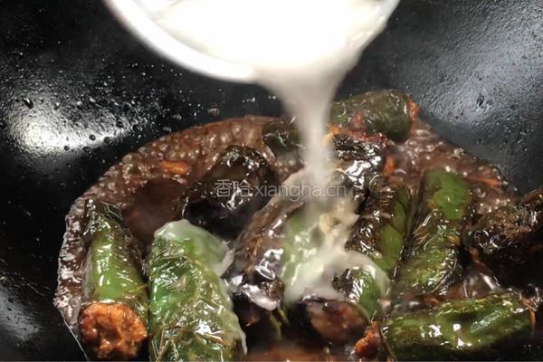 青椒酿肉的做法图解13