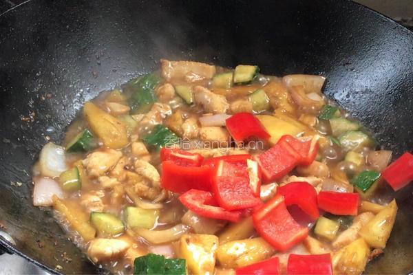 菠萝炒鸡肉的做法图解17