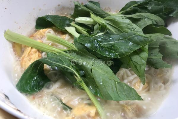 油菜鸡蛋面的做法图解11