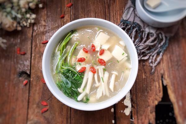 白玉菇豆腐汤的做法图解17