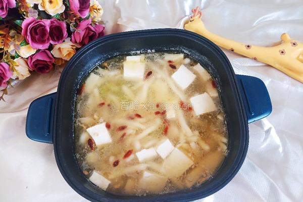 海鲜菇豆腐汆丸子的做法图解15