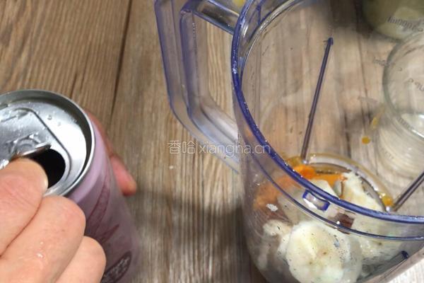 芒果香蕉气泡饮的做法图解3
